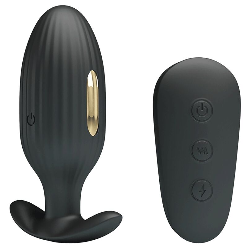 PRETTY LOVE - VIBRATEUR ANAL RECHARGEABLE KELLY PLUG NOIR