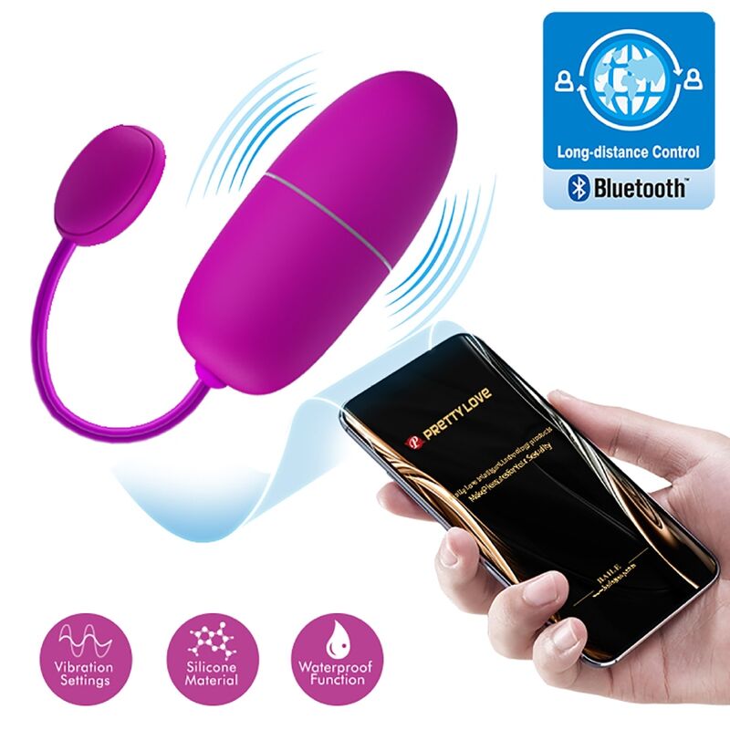 PRETTY LOVE - HUEVO VIBRADOR NYMPH CONTROLADO POR APP MORADO