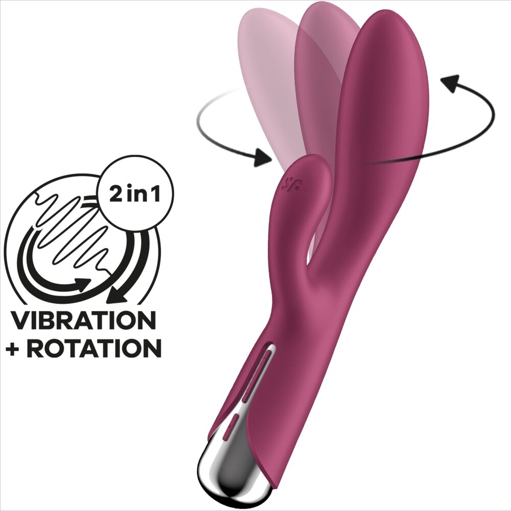 SATISFYER - SPINNING RABBIT 1 CLITORIS Y ESTIMULACIÓN DEL PUNTO G ROJO