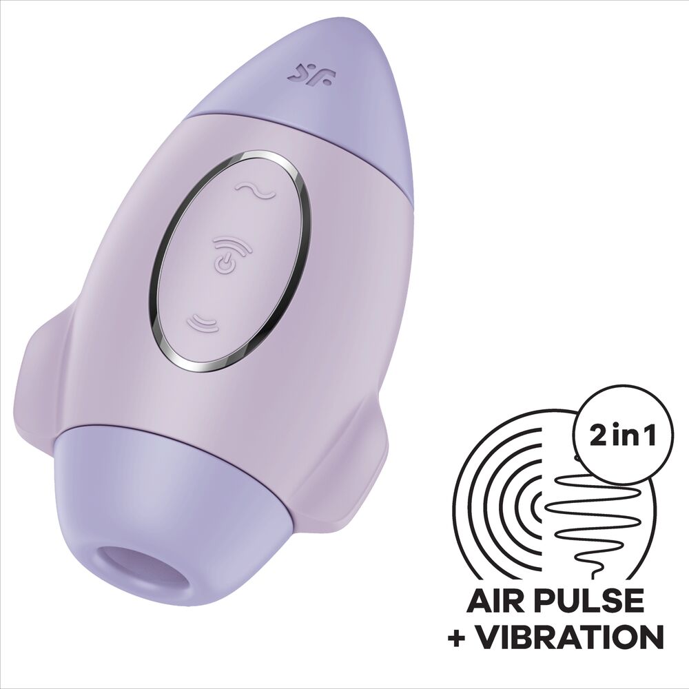 SATISFYER - MISSION CONTROL PETIT VIBRATEUR  DOUBLE IMPULSION LILAS