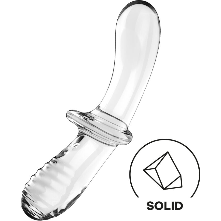 SATISFYER - TRANSPARENT DOUBLE CRYSTAL DILDO