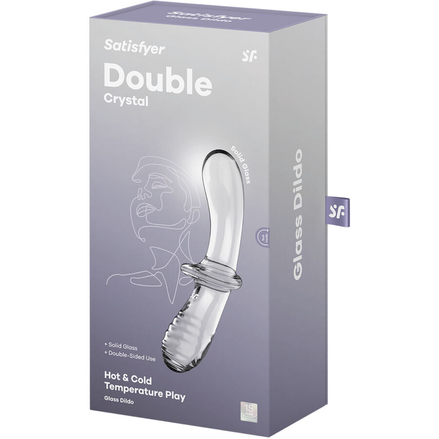 SATISFYER - TRANSPARENT DOUBLE CRYSTAL DILDO