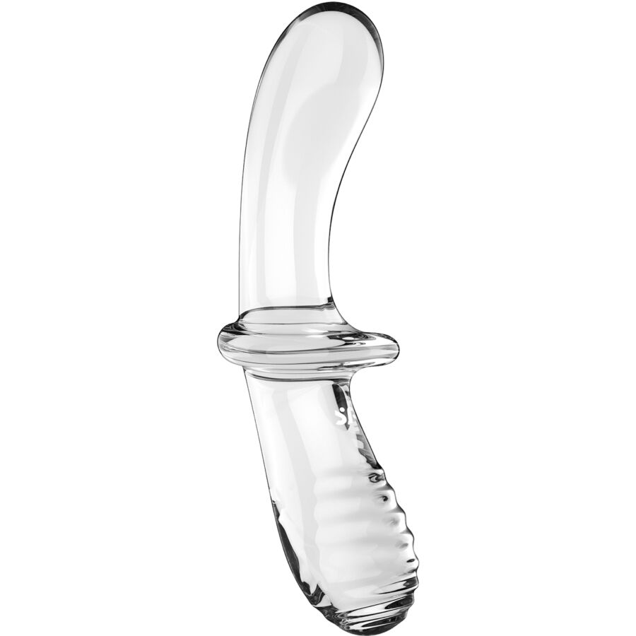 SATISFYER - TRANSPARENT DOUBLE CRYSTAL DILDO