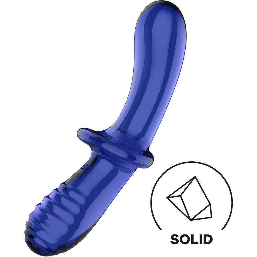 SATISFYER - DILDO DOBLE CRISTAL TRANSPARENTE