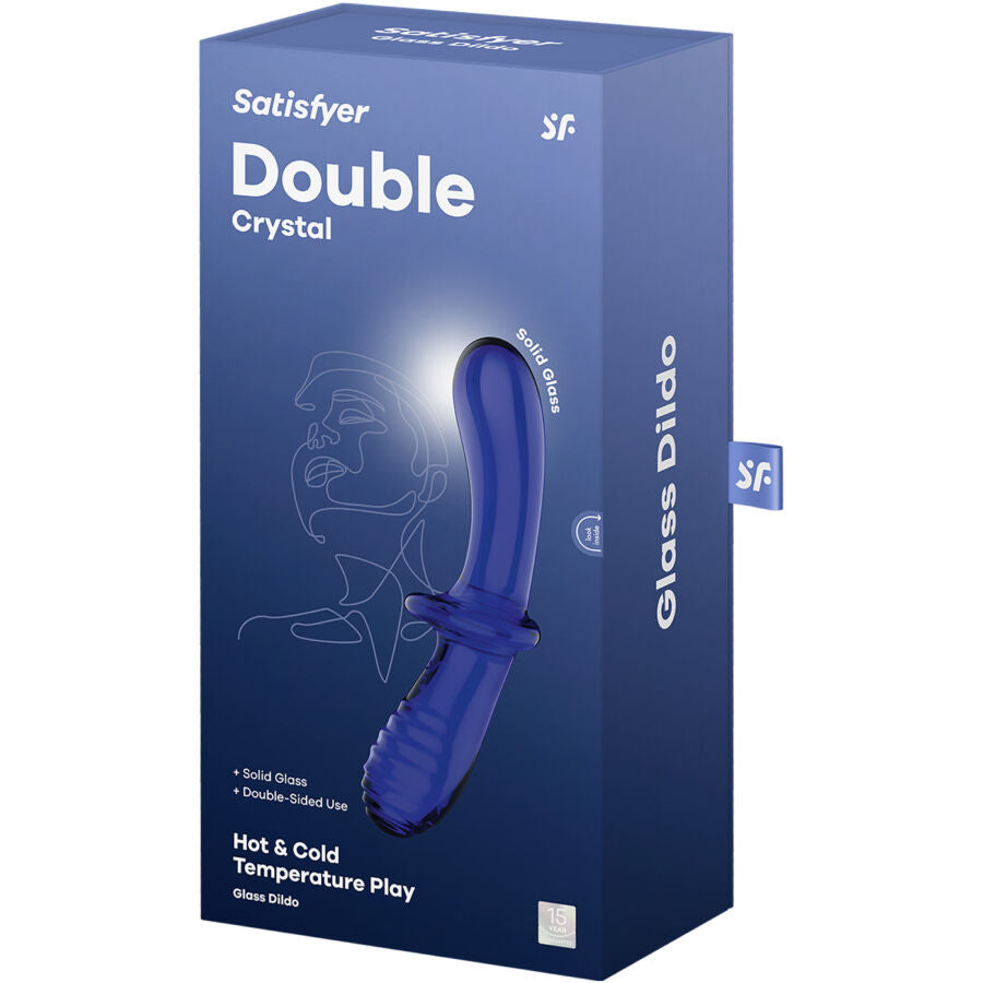 SATISFYER - DILDO DOBLE CRISTAL TRANSPARENTE