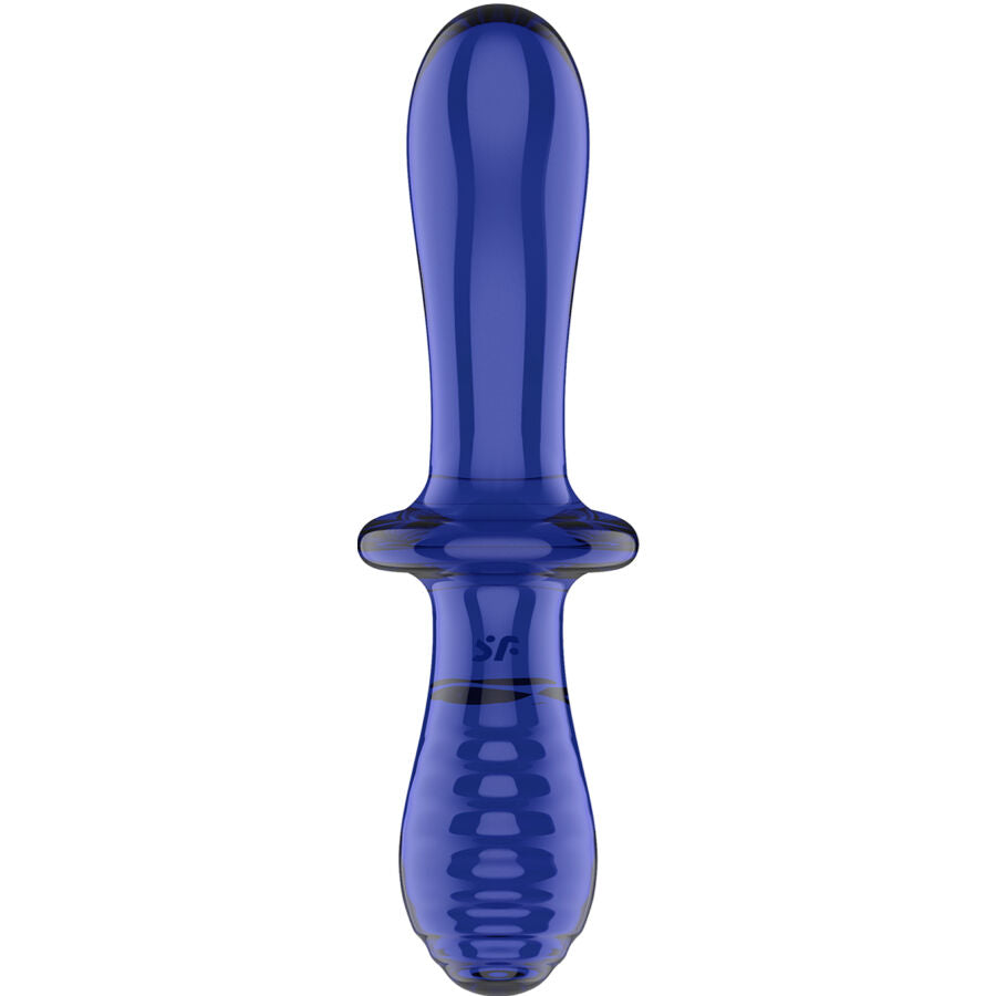 SATISFYER - DILDO DOBLE CRISTAL TRANSPARENTE