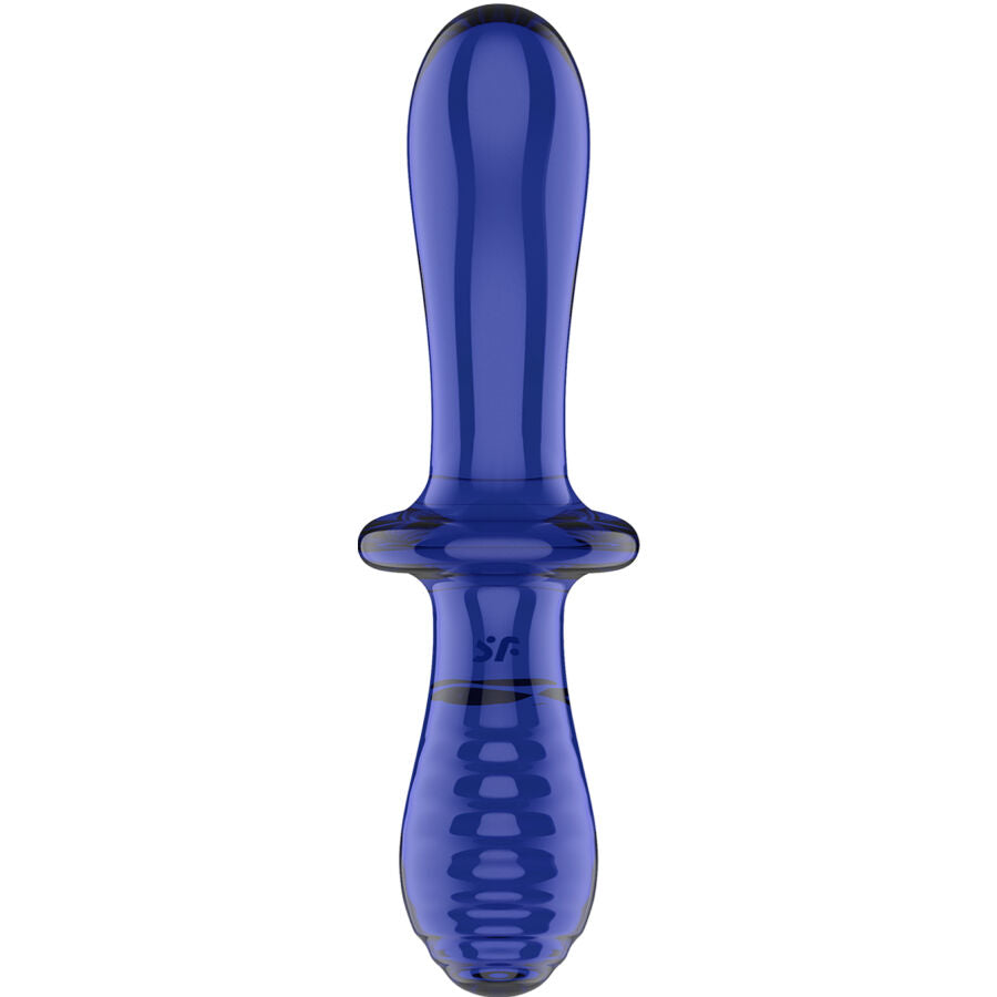 SATISFYER - TRANSPARENT DOUBLE CRYSTAL DILDO