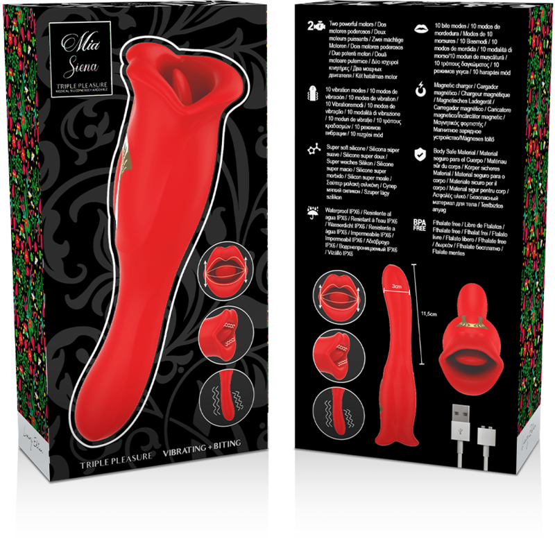 MIA - SIENA TRIPLE VIBRADOR + PLACER MORDEDOR