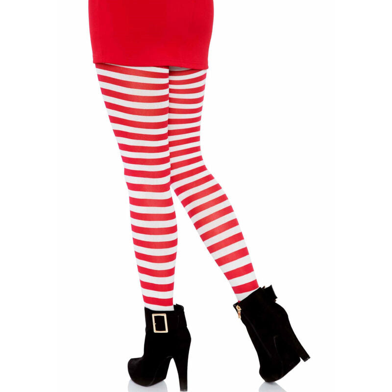 LEG AVENUE - COLLANTS  RAYURES BLANC/ROUGE