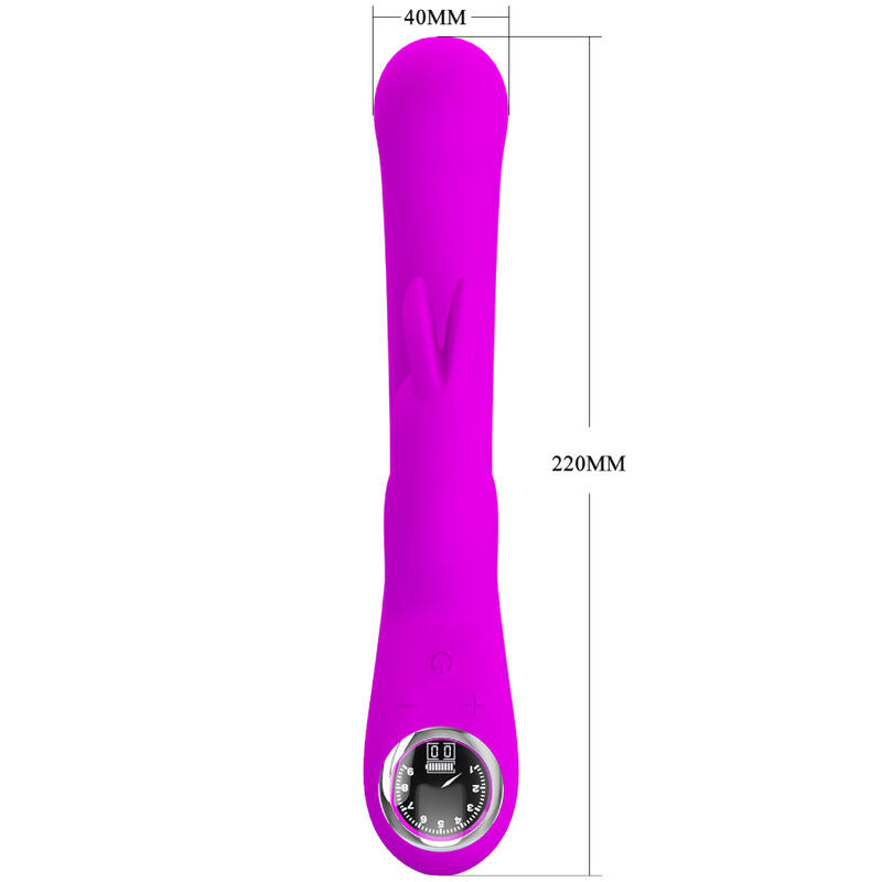 PRETTY LOVE - VIBRADOR LAMAR CONEJO Y PUNTO G MORADO