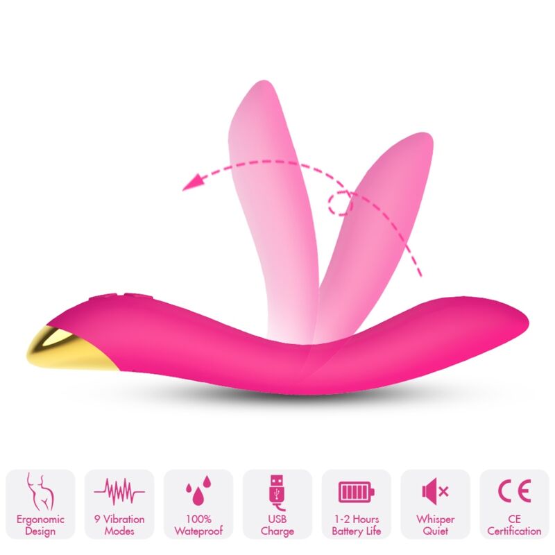 ARMONY - VIBRADOR FLAMENCO MULTIPOSICIÓN FUCSIA