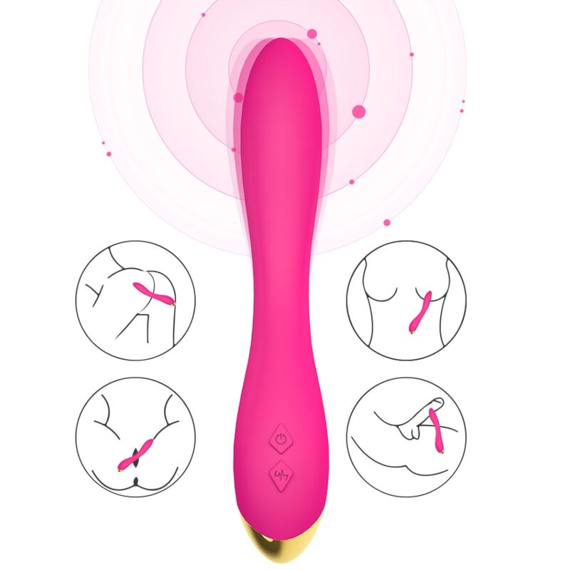 ARMONY - VIBRADOR FLAMENCO MULTIPOSICIÓN FUCSIA