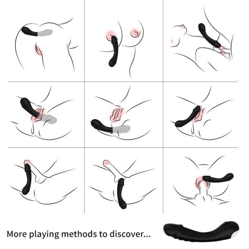 ARMONY - BLACK SILICONE G-SPOT VIBRATOR DILDO