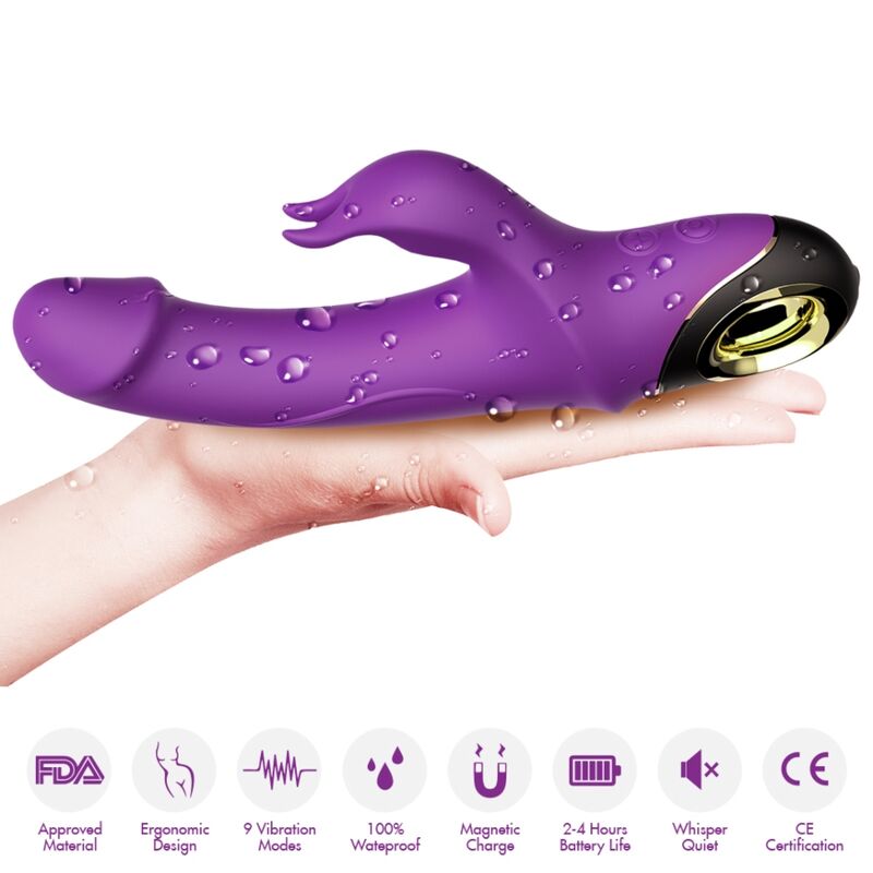 ARMONY - METEROR DILDO VIBRATEUR LAPIN ROTATEUR VIOLET