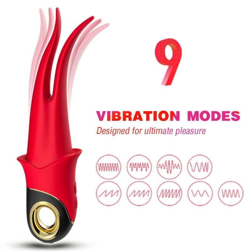 ARMONY - SHADOW DOUBLE HEAD TEASING RED VIBRATOR