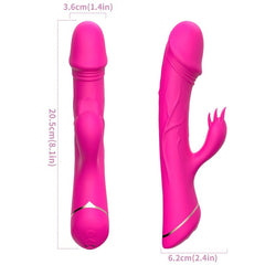 ARMONY - DILDO VIBRADOR CONEJO DE SILICONA FUCSIA