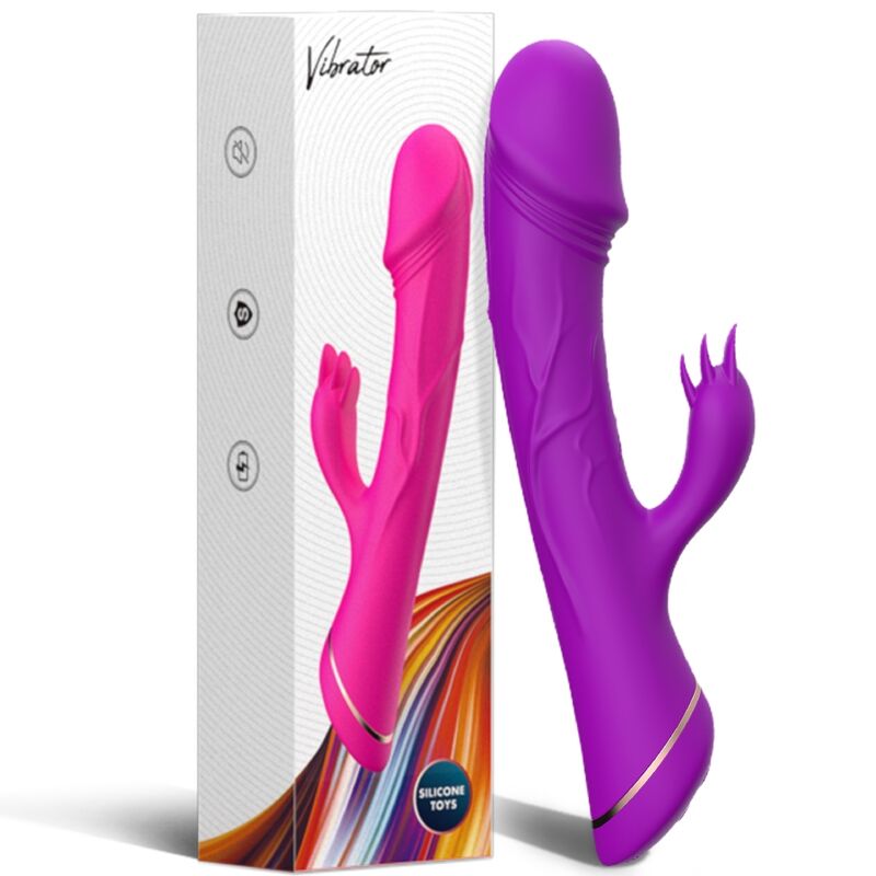 ARMONY - DILDO VIBRADOR CONEJO DE SILICONA MORADA