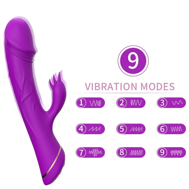 ARMONY - DILDO VIBRADOR CONEJO DE SILICONA MORADA