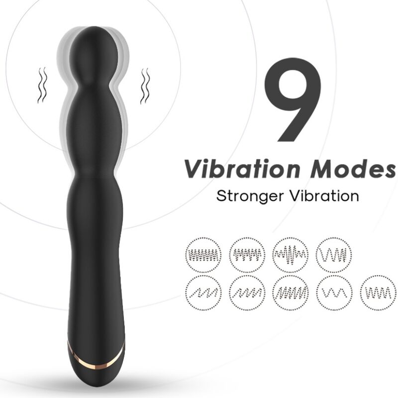 ARMONY - VIBRADOR BAMBU AJUSTABLE NEGRO