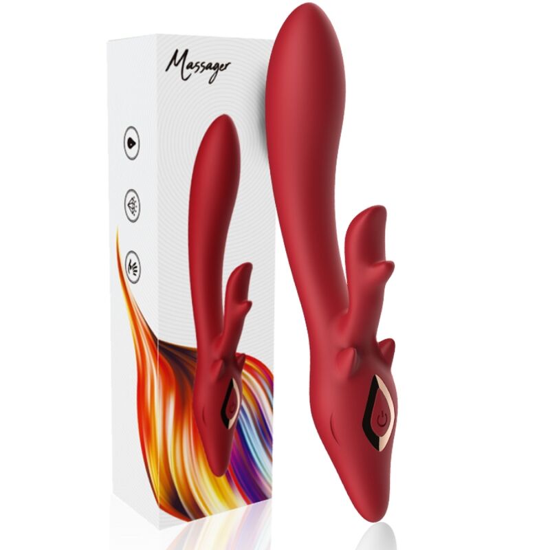 ARMONY - VIBRADOR CONEJO ALCE CURVO ROJO