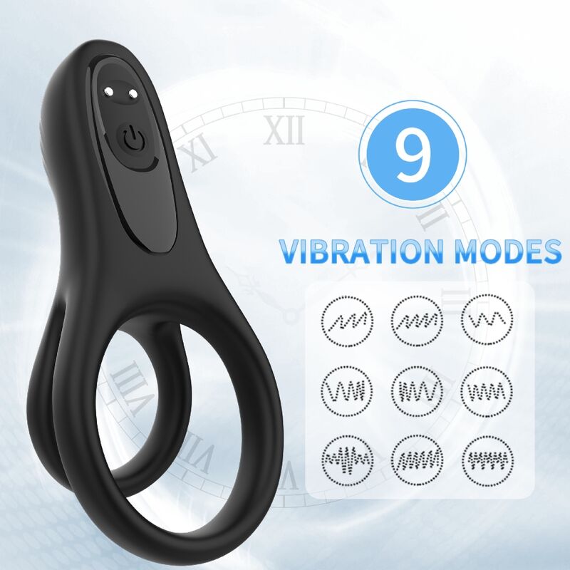 ARMONY - VIBRADOR DOBLE ANILLO NEGRO