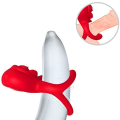 ARMONY - ANILLO VIBRADOR CORAZÓN ROJO