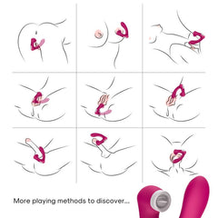 ARMONY - SECRETKISS LICKING VIBRATING CLITO &amp; CURVED VIBRATOR FUCHSIA