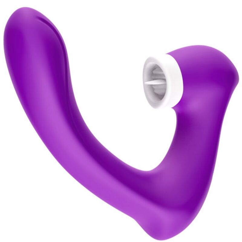 ARMONY - SECRETKISS LICKING VIBRATING CLITO &amp; CURVED VIBRATOR PURPLE