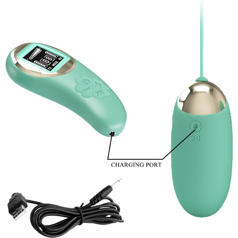 PRETTY LOVE - GREEN REMOTE CONTROL VIBRATING EGGS