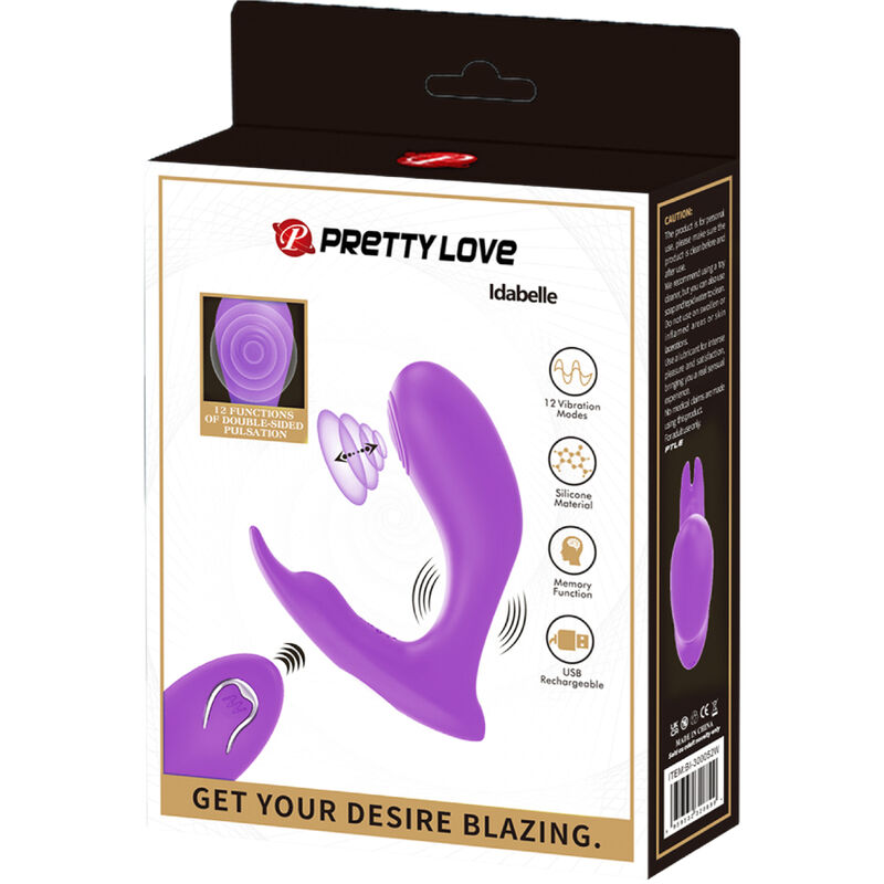 PRETTY LOVE - IDABELLE PULSATION AND VIBRATION REMOTE CONTROL VIOLET