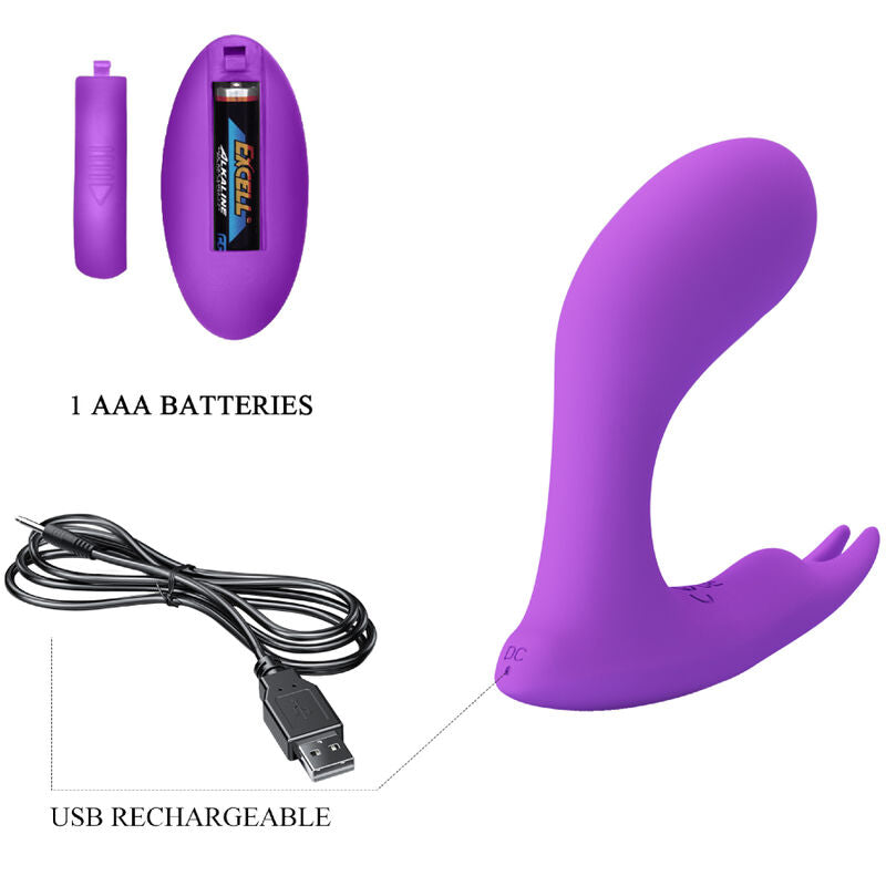 PRETTY LOVE - IDABELLE PULSATION AND VIBRATION REMOTE CONTROL VIOLET