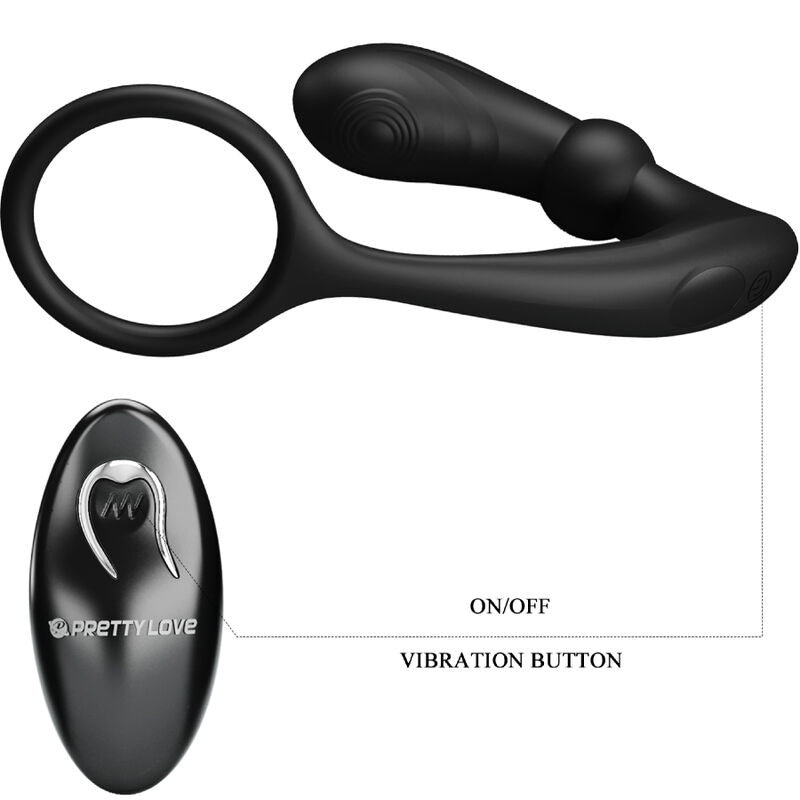 PRETTY LOVE - WARREN BLACK ANAL RING AND VIBRATOR