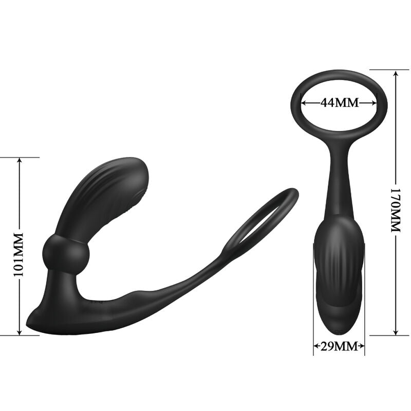 PRETTY LOVE - WARREN BLACK ANAL RING AND VIBRATOR