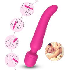 ARMONY - MASAJEADOR MISSION &amp; VIBRADOR EFECTO CALOR FUCSIA