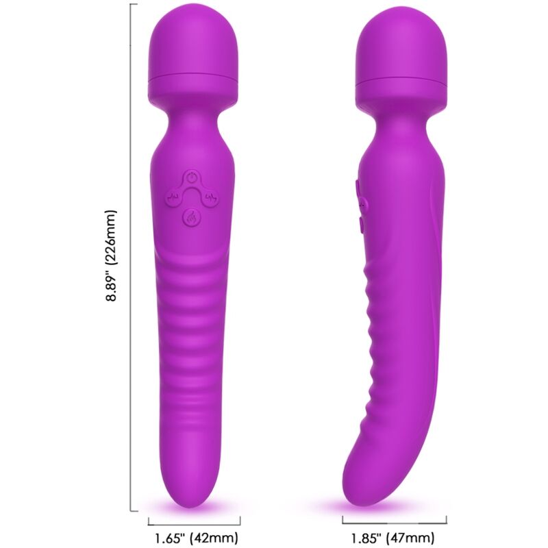 ARMONY - MASAJEADOR MISSION Y VIBRADOR EFECTO CALOR MORADO