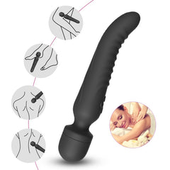 ARMONY - MASAJEADOR MISSION Y VIBRADOR EFECTO CALOR NEGRO