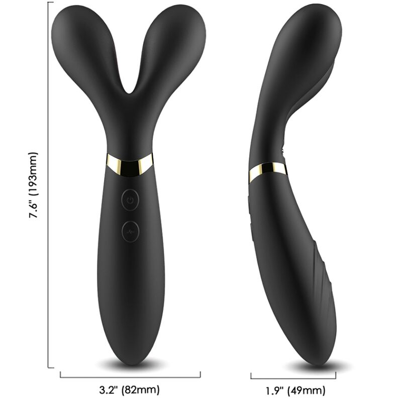 ARMONY - Y-WAND MASAJE Y VIBRADOR DOBLE CABEZA NEGRO