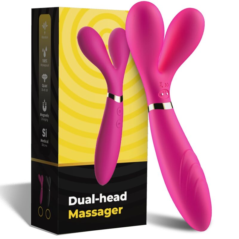 ARMONY - Y-WAND MASAJE Y VIBRADOR DOBLE CABEZA FUCSIA