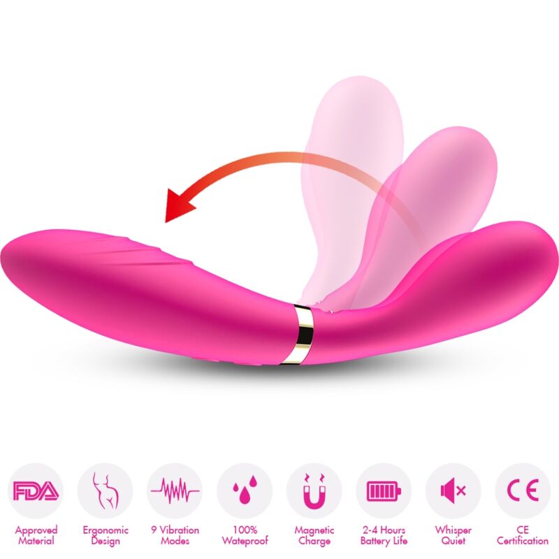 ARMONY - Y-WAND MASSAGE & VIBRATEUR DOUBLE TÊTE FUCHSIA