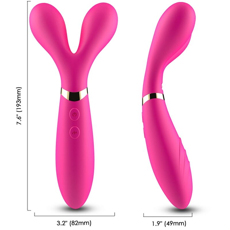 ARMONY - Y-WAND MASAJE Y VIBRADOR DOBLE CABEZA FUCSIA