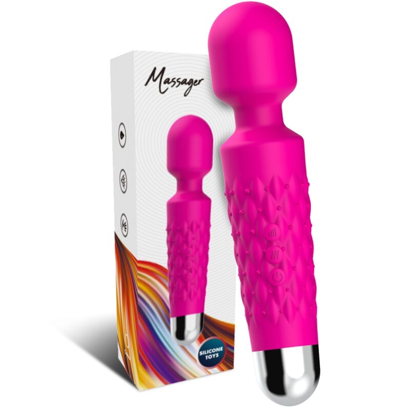 ARMONY - CARTERO MASAJEADOR Y VIBRADOR CABEZA SUPER FLEXIBLE FUCSIA