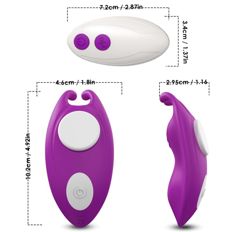 ARMONY - BRAGAS USABLES HONEYBEE PUNTO G VIBRADOR CONTROL REMOTO MORADO