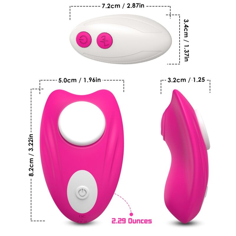 ARMONY - CULOTTE PORTABLE PAPILLON VIBRATEUR TÉLÉCOMMANDE ROSE