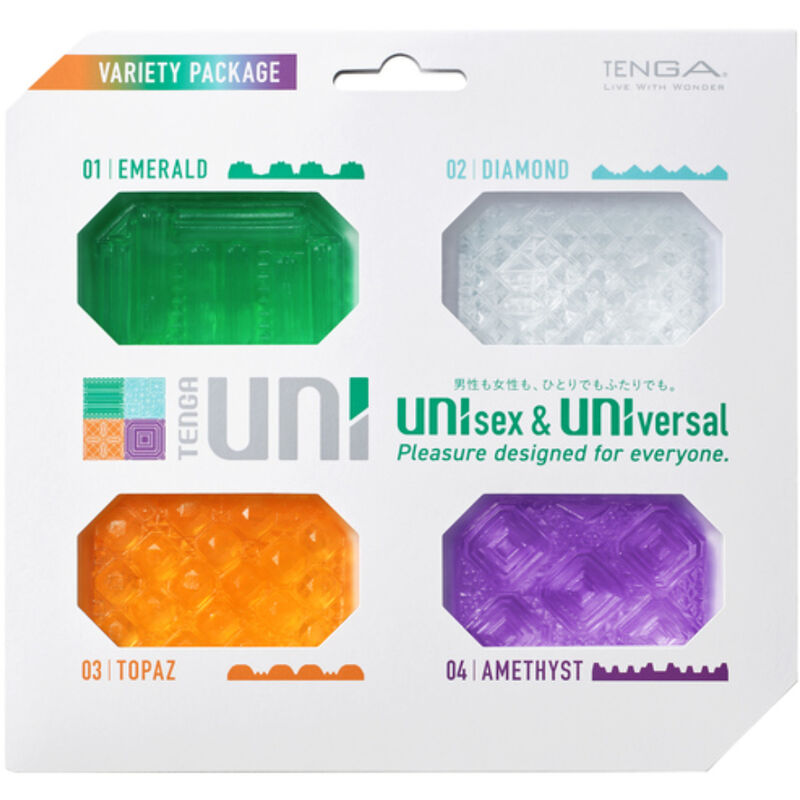 TENGA - PACK OF DICE FOR MASTURBATOR UNI VARIETY 4 UNITS