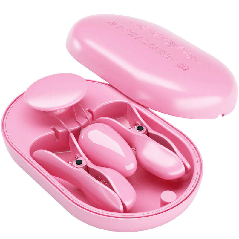 PRETTY LOVE - SURPRISE BOX OF PINK ELECTRO STIMULATION CLAMPS