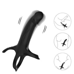 ARMONY - DILDO CON MANDO A DISTANCIA CON ANILLO Y VIBRADOR NEGRO