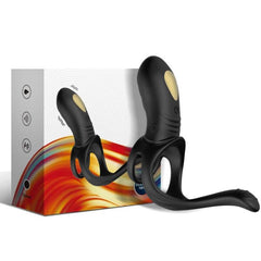 ARMONY - JOY JUMPER RING VIBRADOR PARA PAREJAS Y PLUG ANAL CON CONTROL REMOTO NEGRO