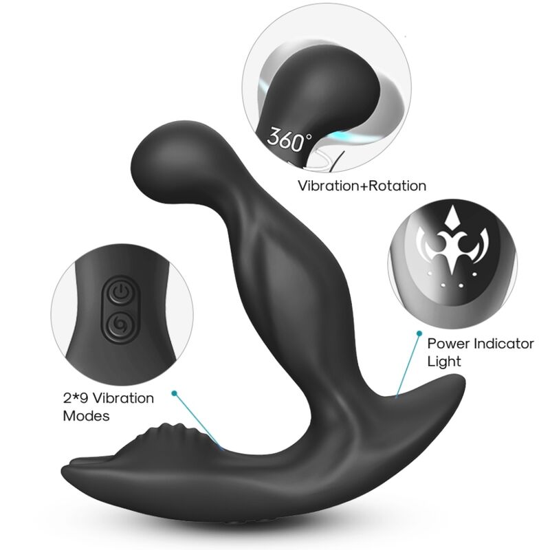 ARMONY - BAT KING ANAL VIBRATOR PROSTATE ROTATOR REMOTE CONTROL BLACK