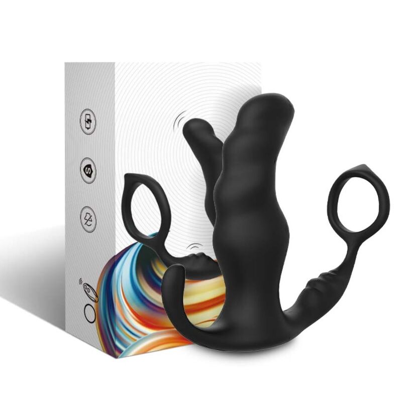 ARMONY - KNIGHT ANAL PROSTATE VIBRATOR &amp; RING REMOTE CONTROL BLACK