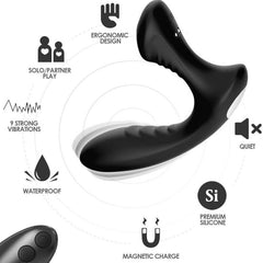 ARMONY - STORM VIBRATOR ANAL PROSTATE &amp; PLUG REMOTE CONTROL BLACK